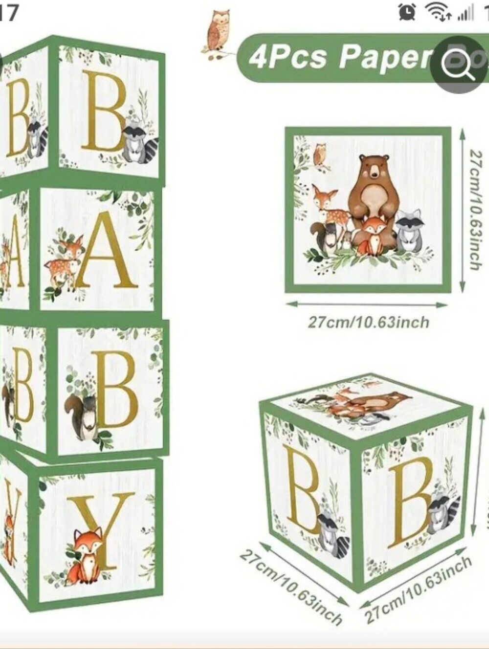 > Woodland Baby Shower Decorations And Games - Picture 3 of 17